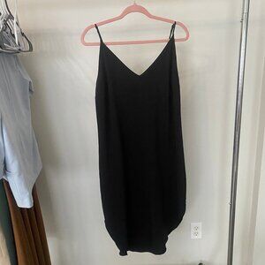 Gentle Fawn Black Slip Dress, Size Large